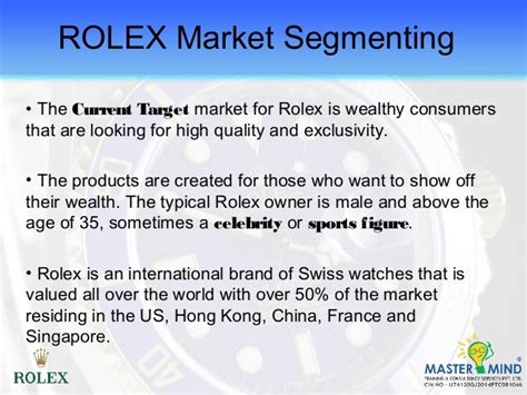 rolex target markets